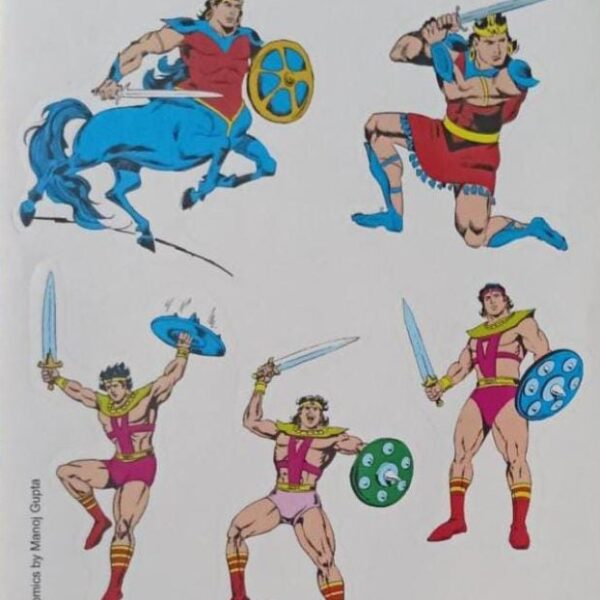 Ashwraj and Bhokal Paper Stickers 5 in 1 set